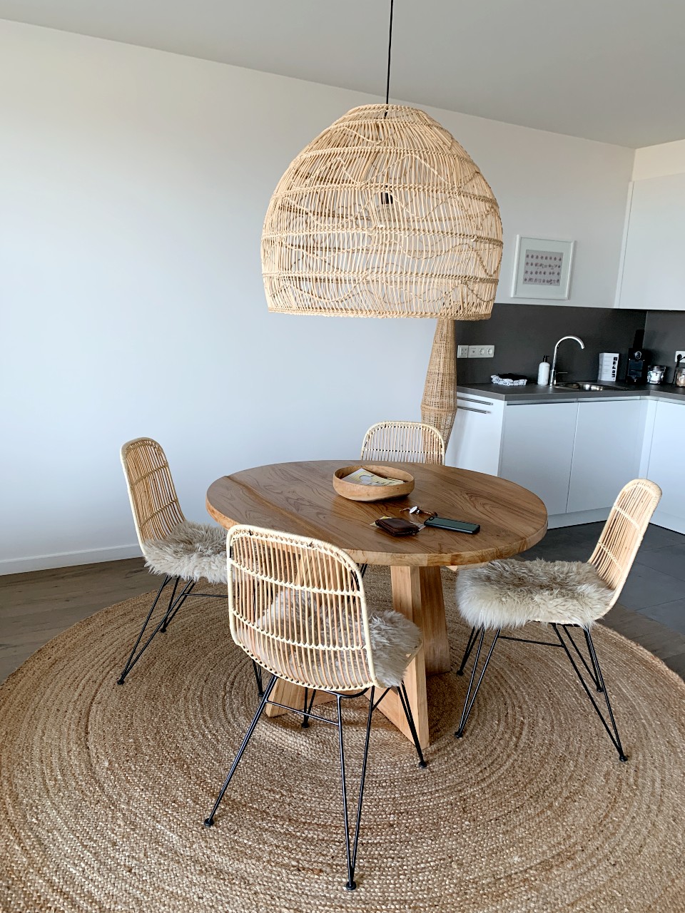 Salle à manger dans un appartement du Strandhotel