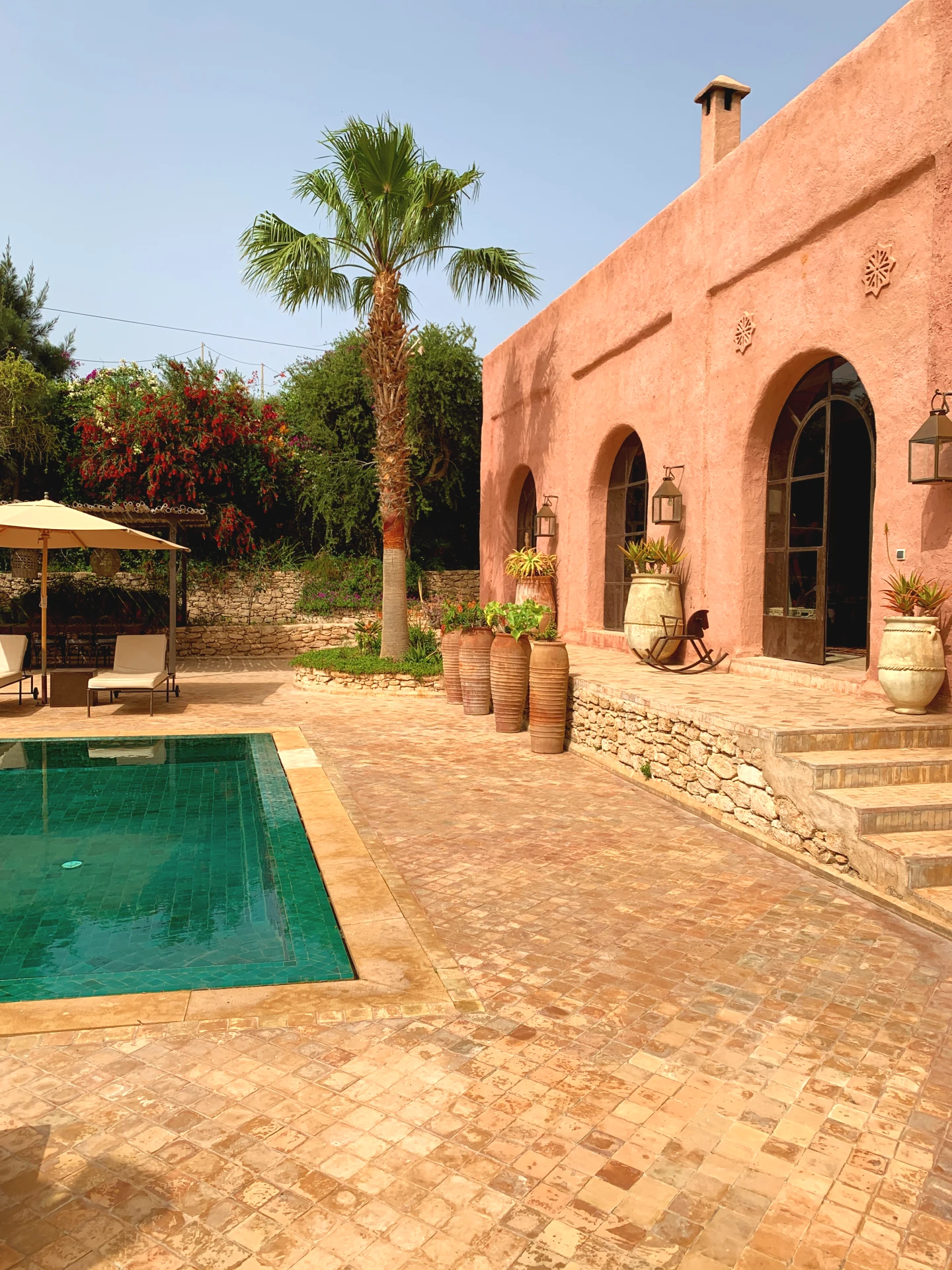 Terrasse d'une villa du Jardin des Douars